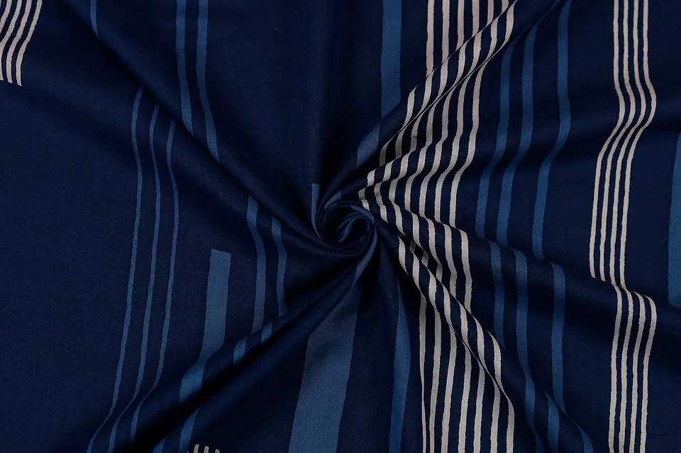 Algodón Mulmul Estampado Azul 1