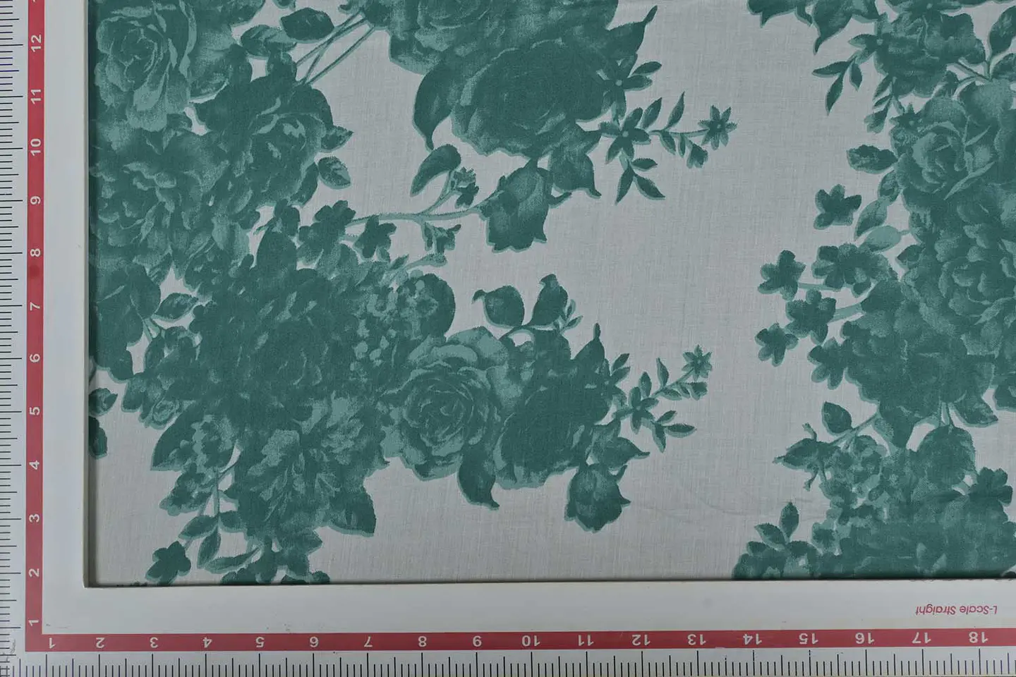 Algodón Mulmul Estampado Turquesa y Blanco 2