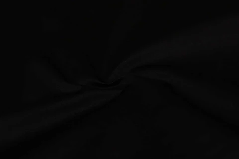 Tela de Algodón Satén Liso – Negro