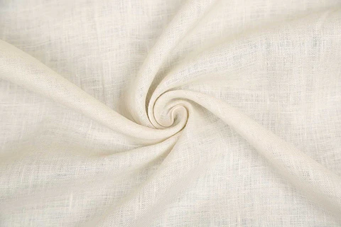 Tela de Lino 100% Natural Liso – Blanco Marfil