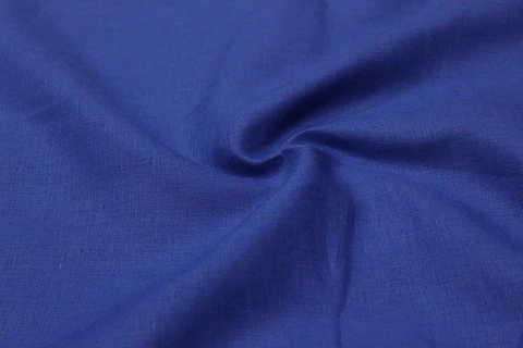 Tela de Lino 100% Natural Liso – Azul Rey