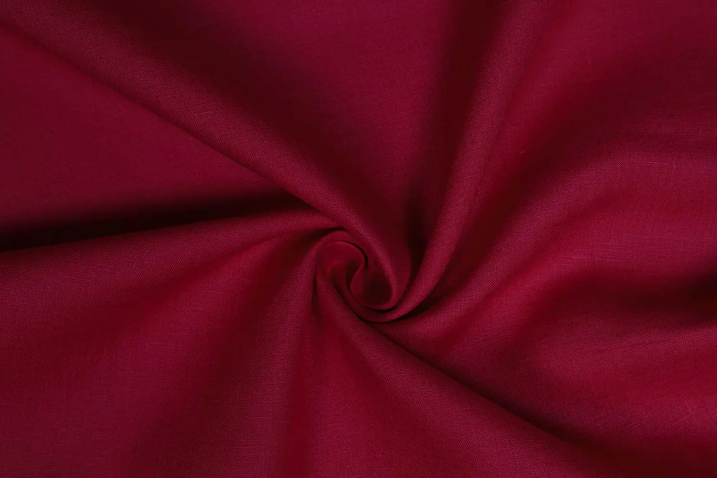 Tela de Lino 100% Natural Liso 60s – Rojo Brillante 1