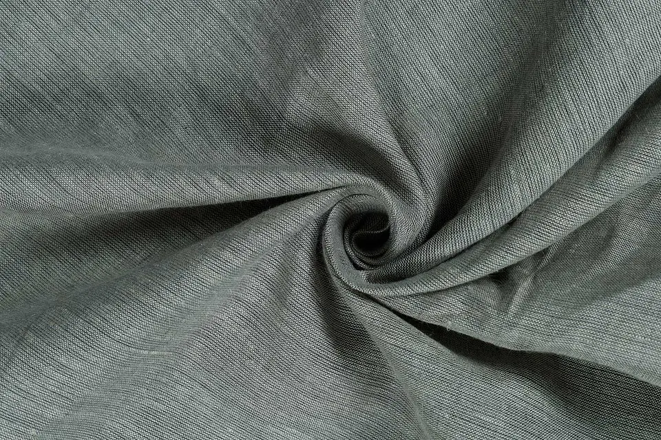 Tela de Lino 100% Natural Liso – Gris 1