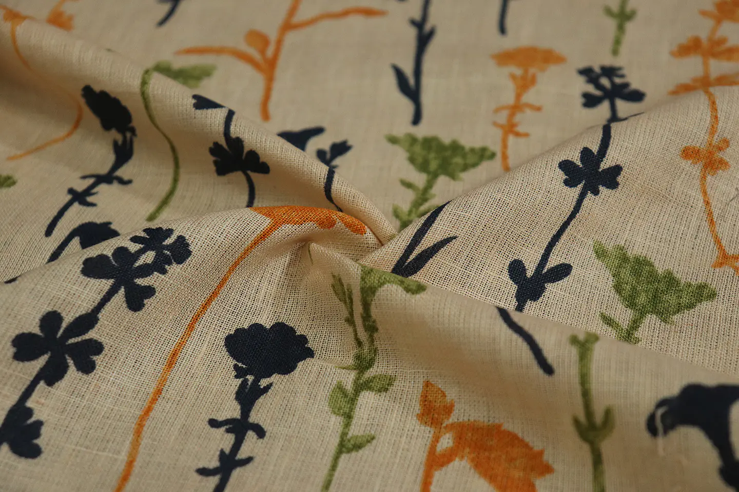 Tela de Lino 100% Natural Estampado – Multicolor Pastel 1