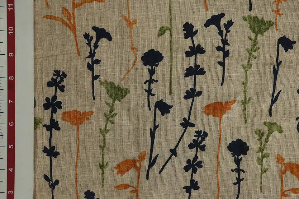 Tela de Lino 100% Natural Estampado – Multicolor Pastel 2