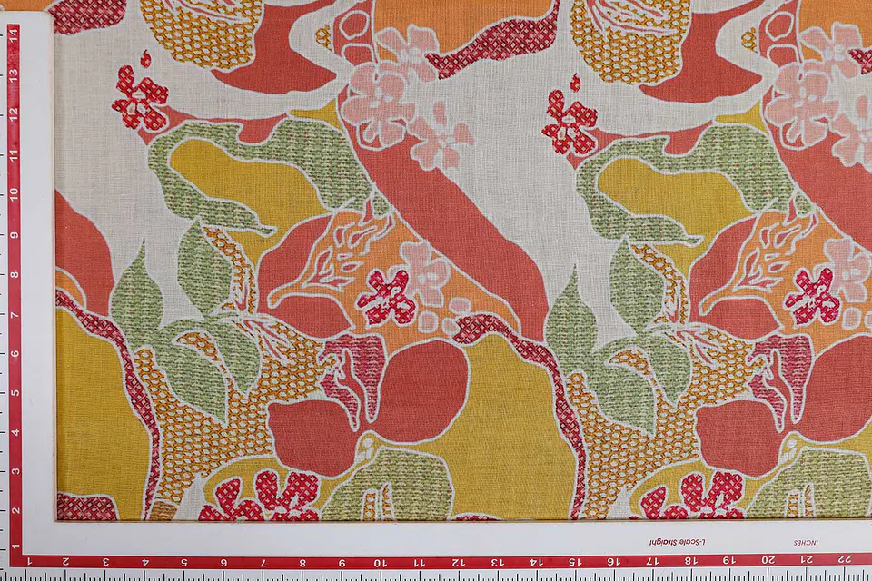 Tela de Lino 100% Natural Estampado – Mosaico de Colores 2