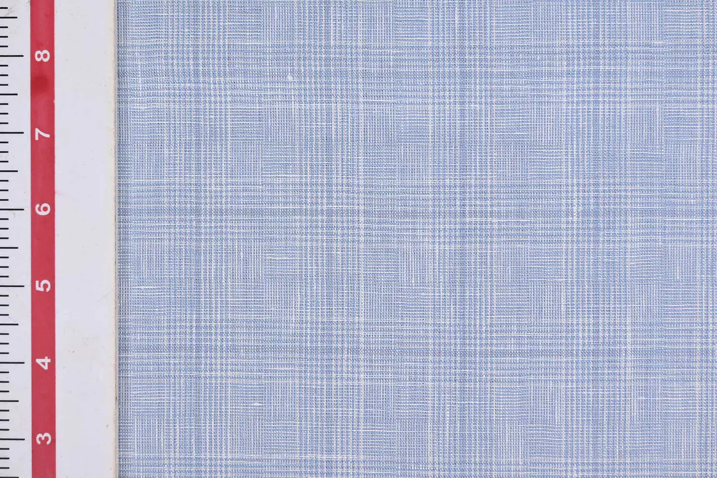 Tela de Lino 100% Natural a Cuadros 40s – Celeste Sastrero 2