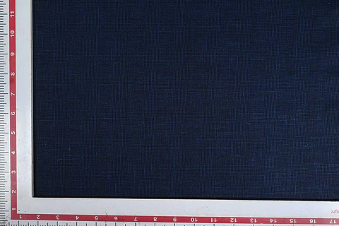 Tela de Lino 100% Natural a Cuadros 40s – Azul Marino Clásico