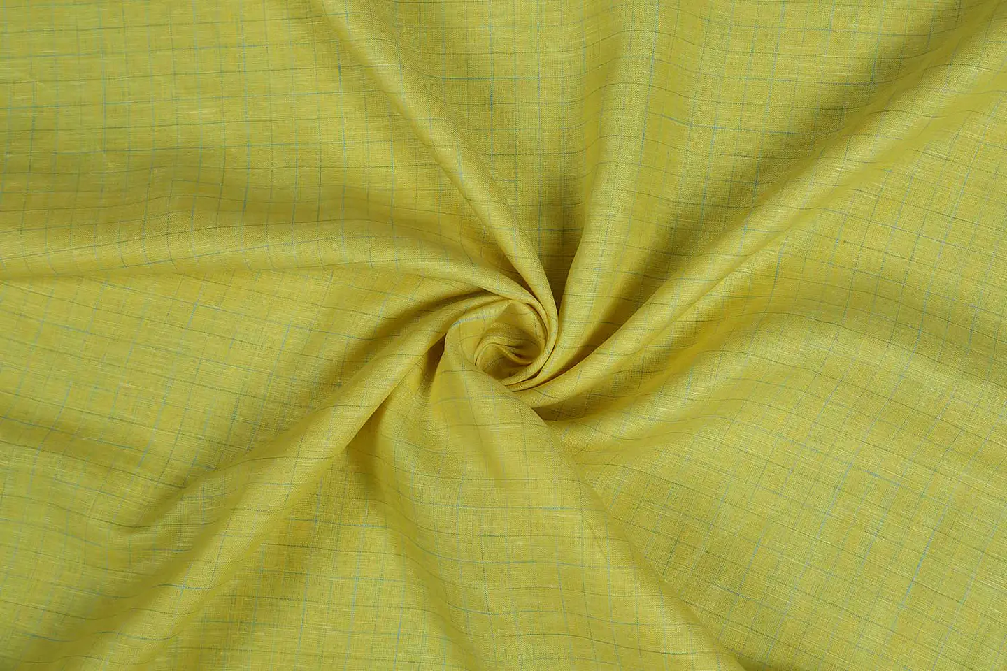 Tela de Lino 100% Natural a Cuadros – Amarillo Primavera 1