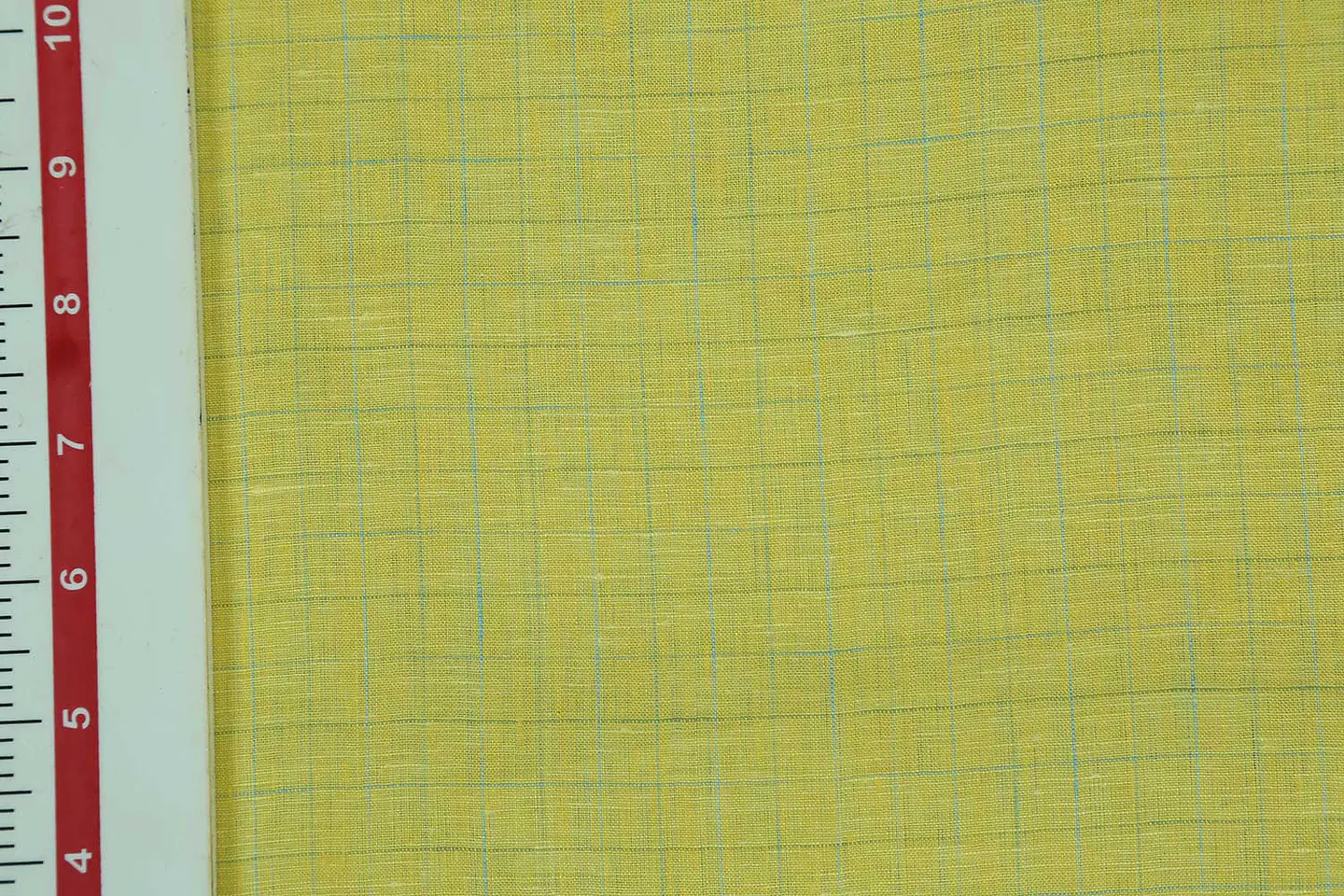 Tela de Lino 100% Natural a Cuadros – Amarillo Primavera 2
