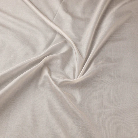 Tela de Seda 100% Natural Lisa – Blanco Perla