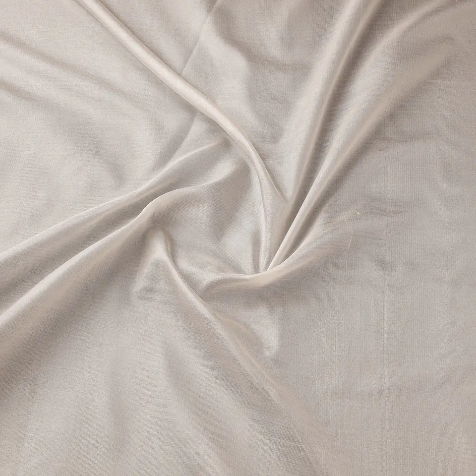 Tela de Seda 100% Natural Lisa – Blanco Perla 1