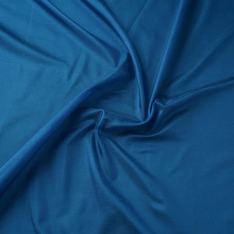 Tela de Seda 100% Natural Lisa – Azul Elegante