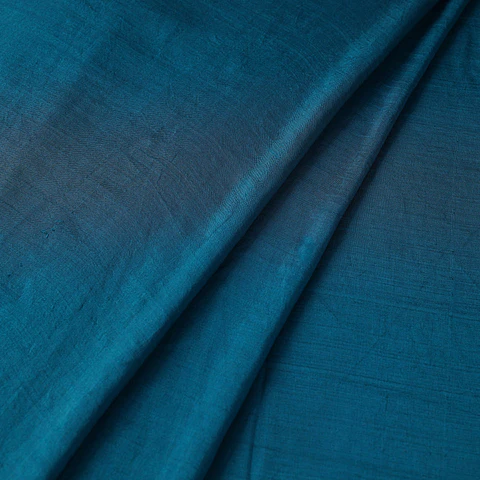 Tela de Seda de Morera 100% Natural Tejida a Mano – Azul Zafiro