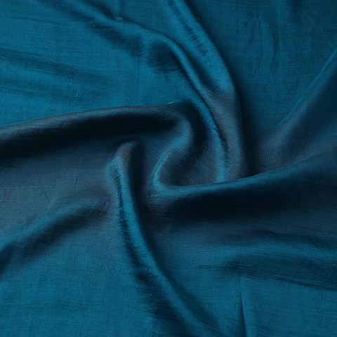 Tela de Seda de Morera 100% Natural Tejida a Mano – Azul Zafiro