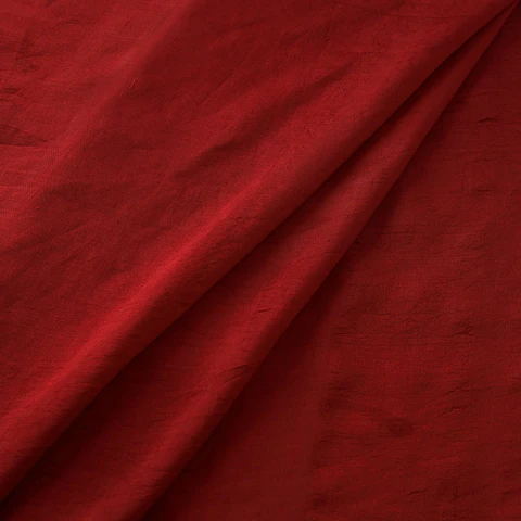 Tela de Seda de Morera 100% Natural Tejida a Mano – Rojo Carmesí