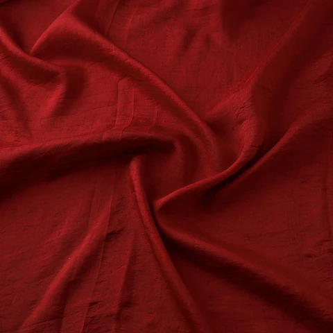 Tela de Seda de Morera 100% Natural Tejida a Mano – Rojo Carmesí
