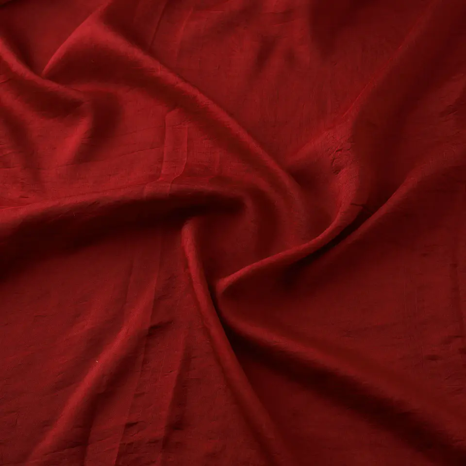 Tela de Seda de Morera 100% Natural Tejida a Mano – Rojo Carmesí 1