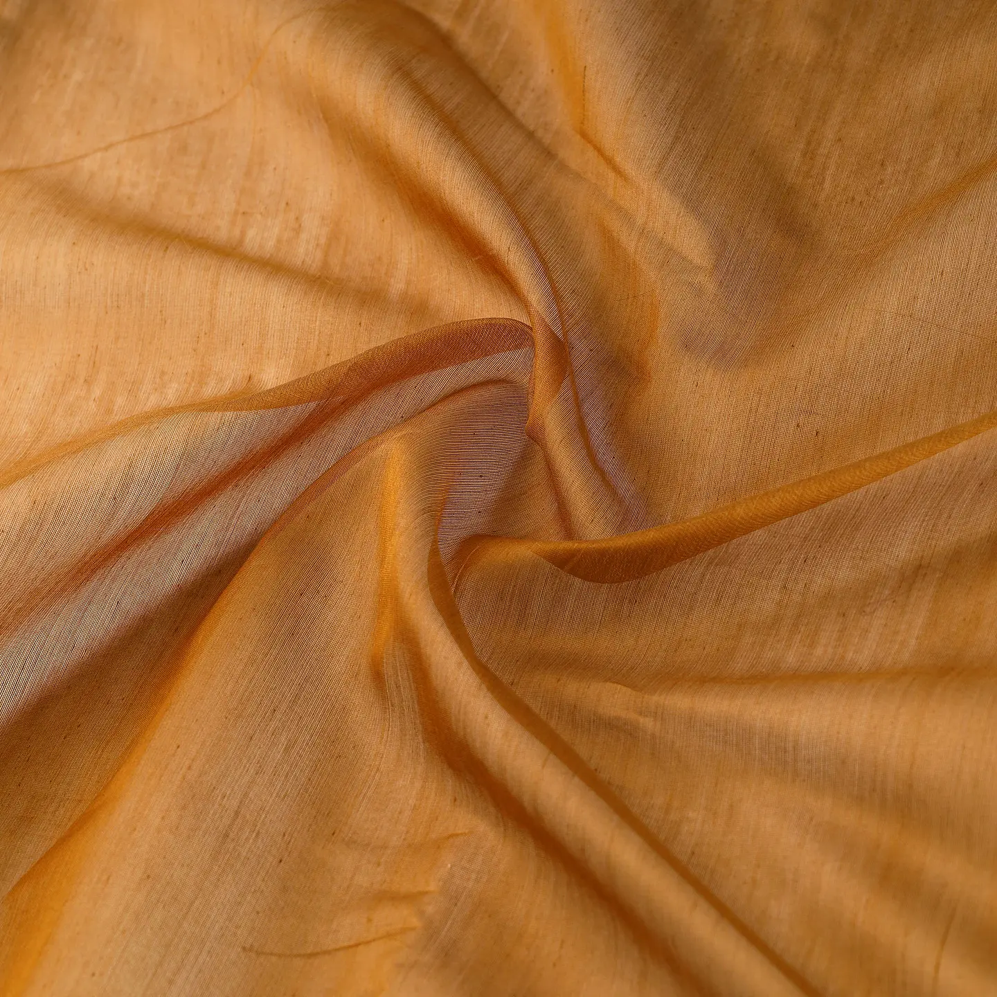 Tela Chanderi de Seda y Algodón — Naranja 1