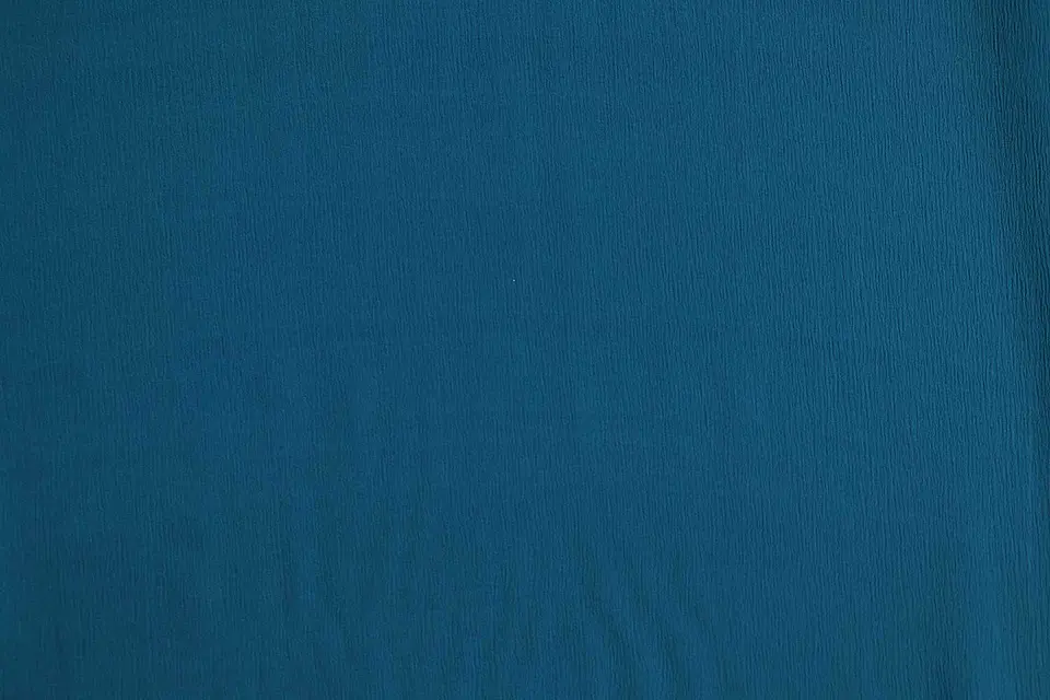 Tela de Seda Chifón Natural Arrugada – Azul 2