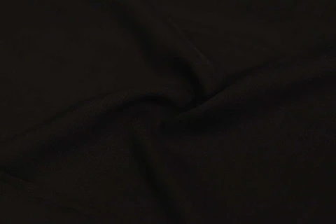 Tela de Seda Chifón 100% Natural Arrugada – Negro