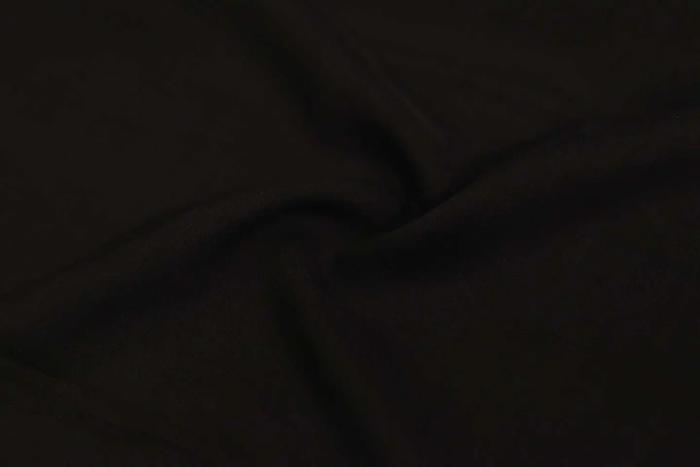 Tela de Seda Chifón 100% Natural Arrugada – Negro 1