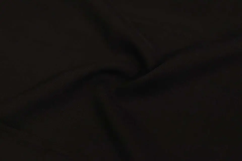 Tela de Seda Chifón 100% Natural Arrugada – Negro 1