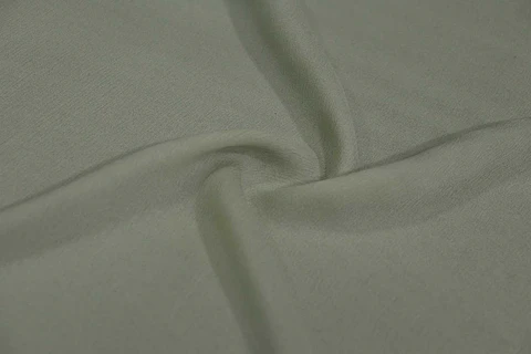 Tela de Seda Chifón 100% Natural Arrugada – Gris Claro