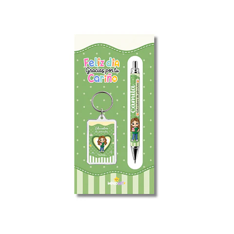 Set Lápiz+ llavero educadora de párvulos 