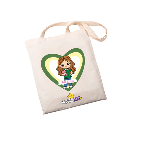 Bolsa de algodón estampado Educadora de párvulos 