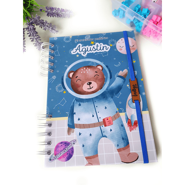 Agenda pediátrica oso astronauta 