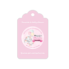 Recuerdo baby shower chapita alfiler elefanta rosa 2