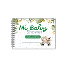 Libro buenos deseos baby shower safari verde 2