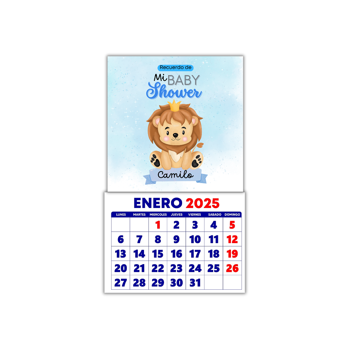 Recuerdo baby shower león