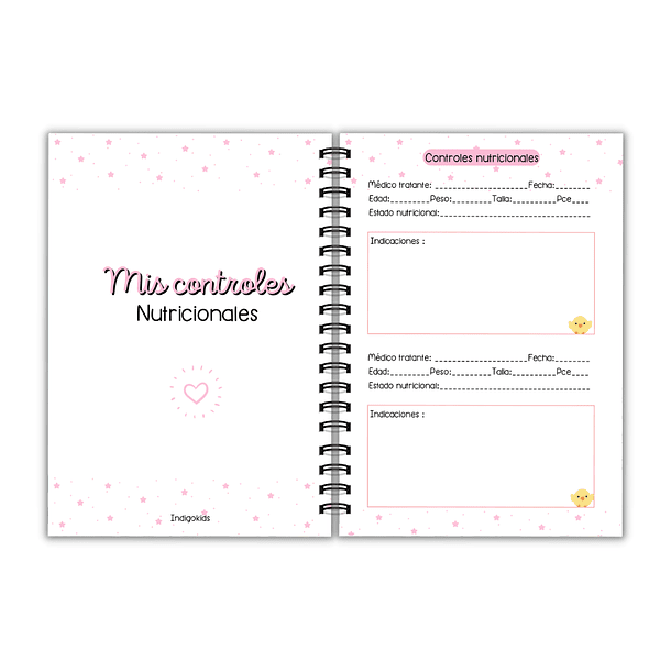 Agenda pediátrica niña unicornio 8