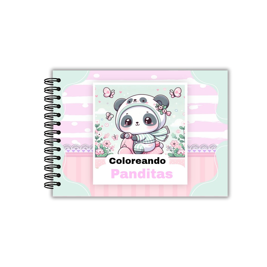Libro colorear panditas