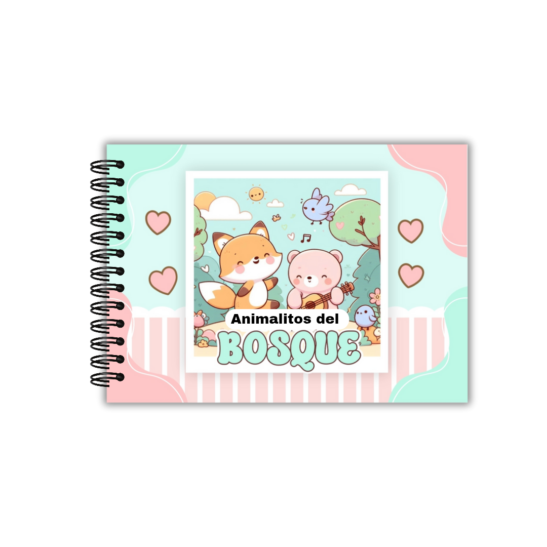 Libro colorear animalitos del bosque
