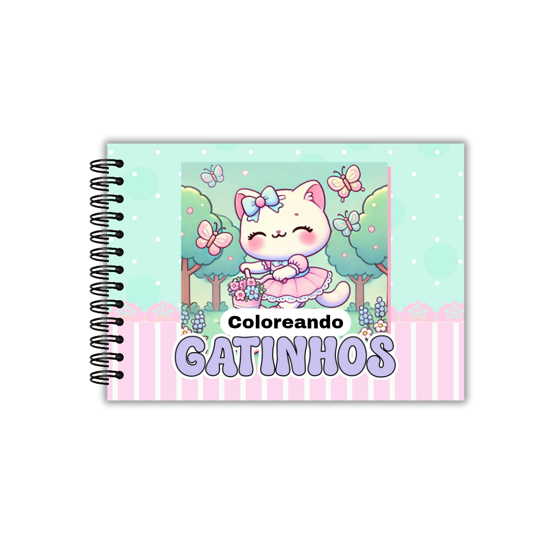 Libro colorear gatitos