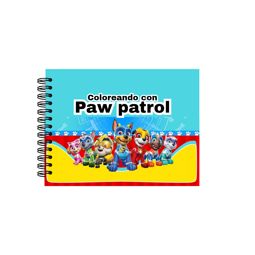 Libro colorear paw patrol