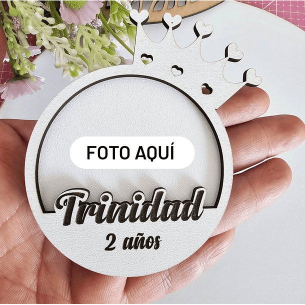 Iman Corona porta fotos En MDF