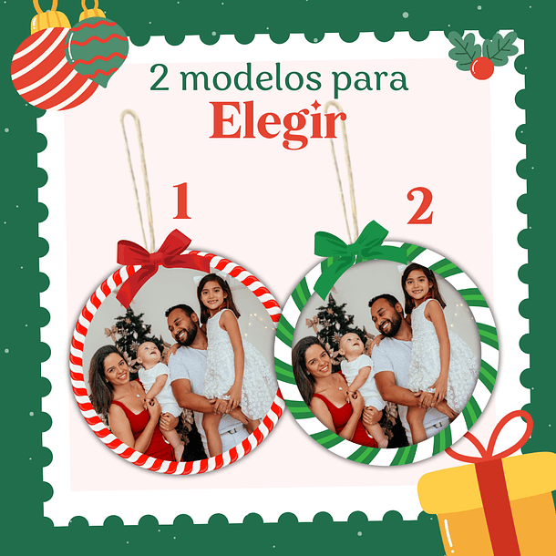 6 Adornos navideños personalizados 3