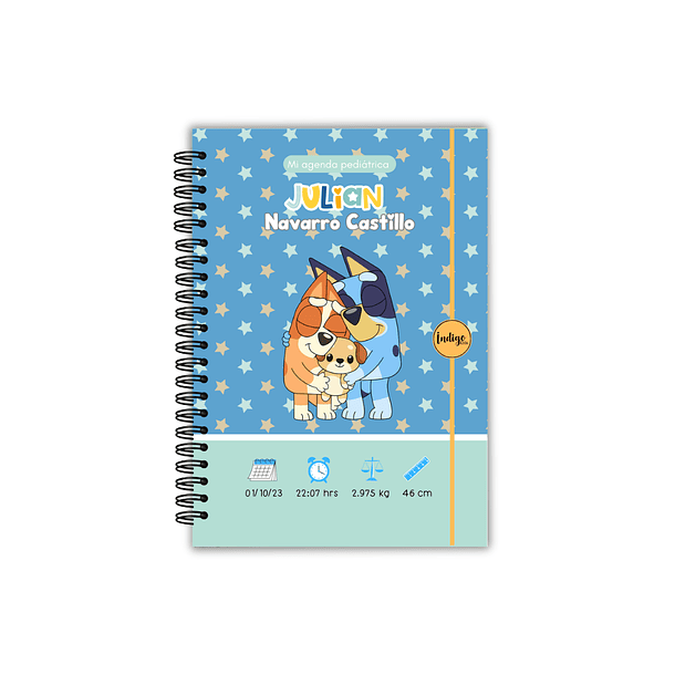 Agenda pediátrica Bluey azul  1