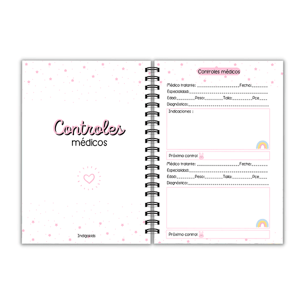 Agenda pediátrica bluey y bingo niña 6