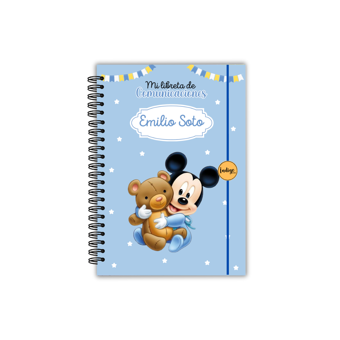 Libreta de comunicaciones sala cuna Mickey bebe