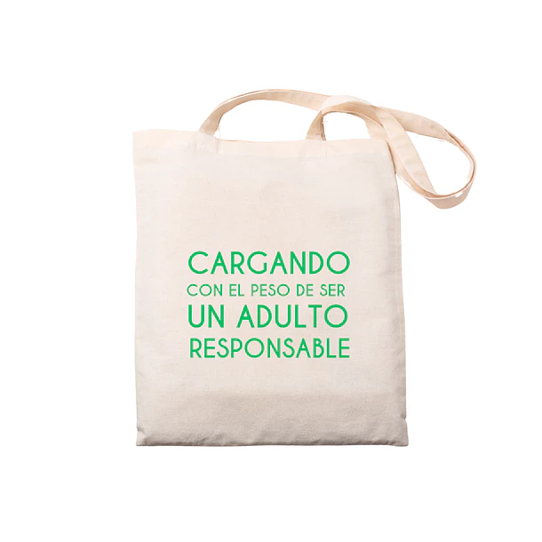 Totebag adulto responsable  4