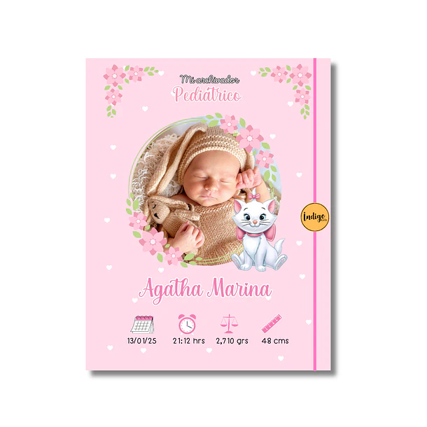 Archivador pediátrico Foto Gatita Marie