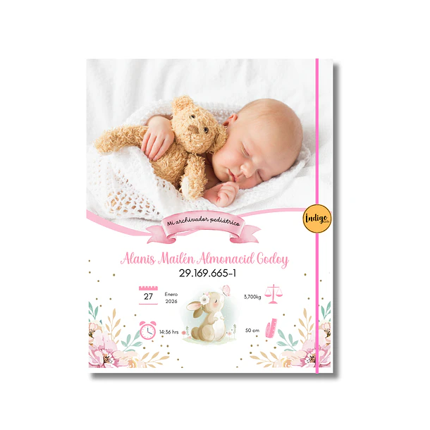 Archivador pediátrico foto mamá coneja