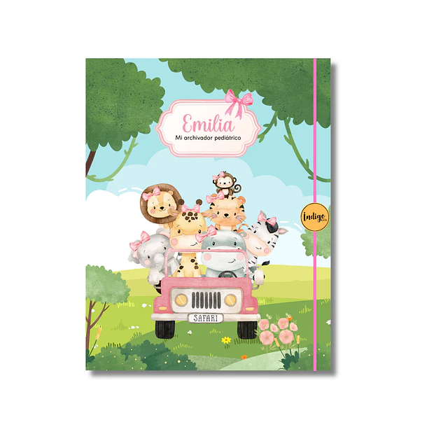 Archivador pediátrico niña safari 