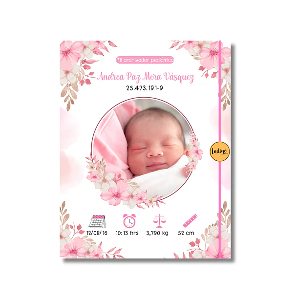 Archivador pediátrico foto flower