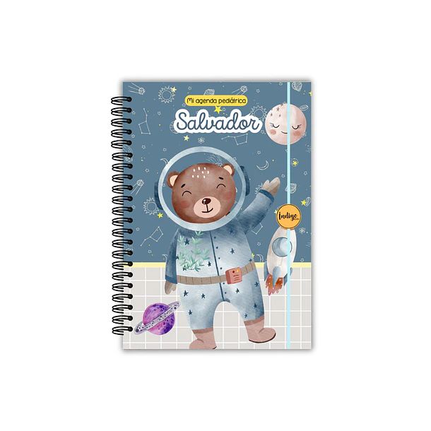 Agenda pediátrica oso astronauta 